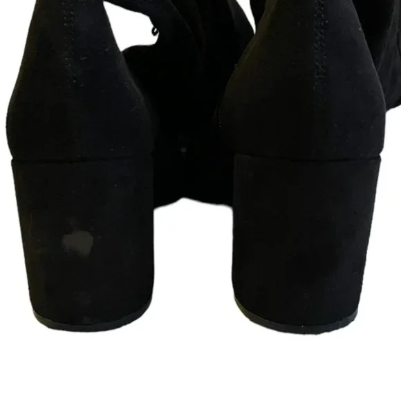 Steve Madden Jacey over-the-Knee Black Microsuede Boots Women's Size 7.5 - Picture 9 of 11